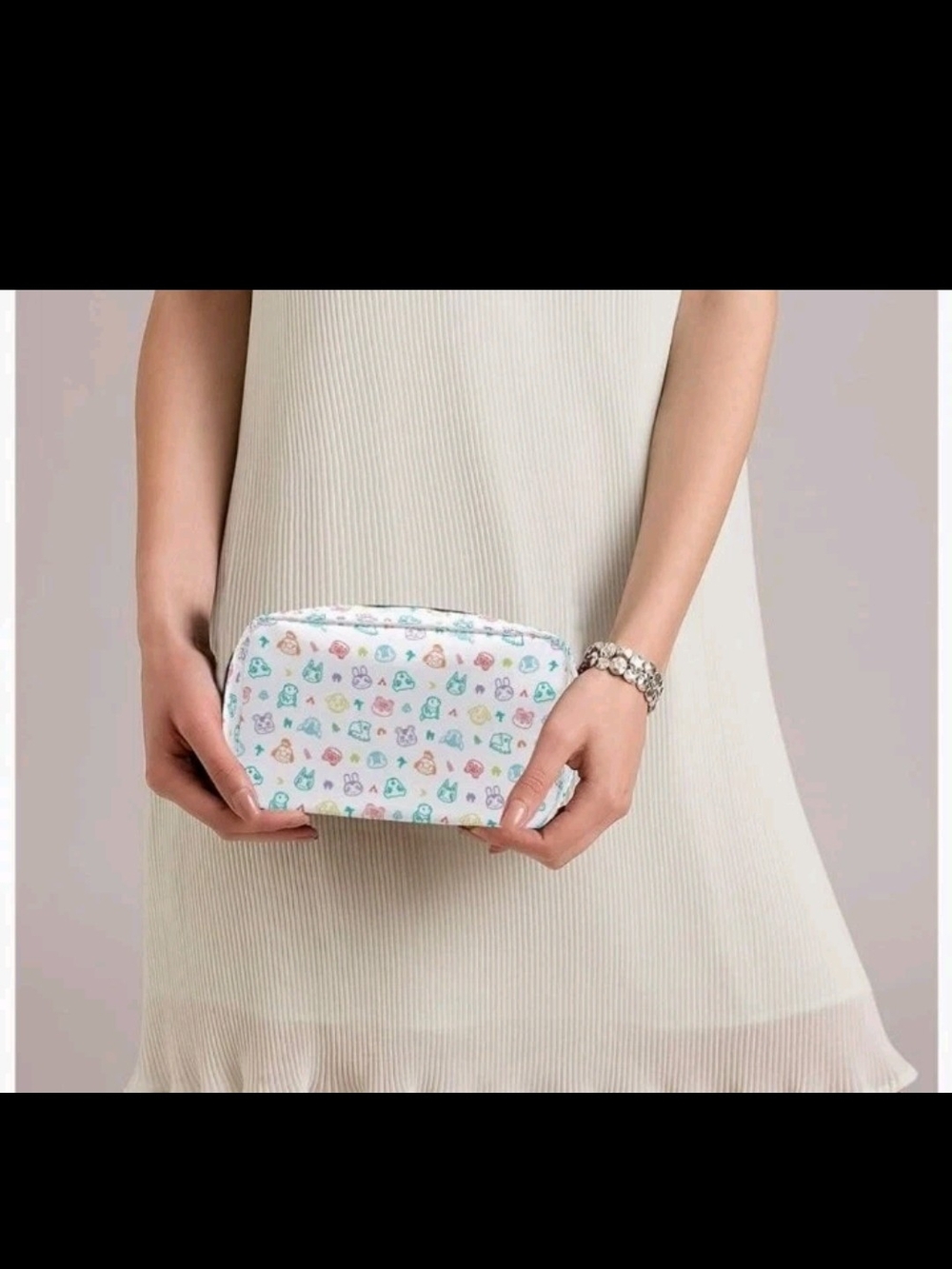 Animal Crossing Pencil Case Cosmetic Makeup Bag Zippered Pouch Kawaii NEW